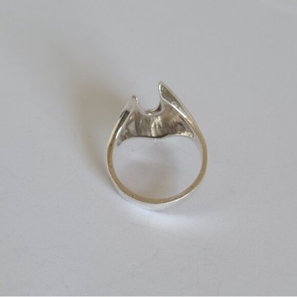 Vintage Unique Chunky Sterling Silver Avant Garde Ring 8 - Picture 3 of 10